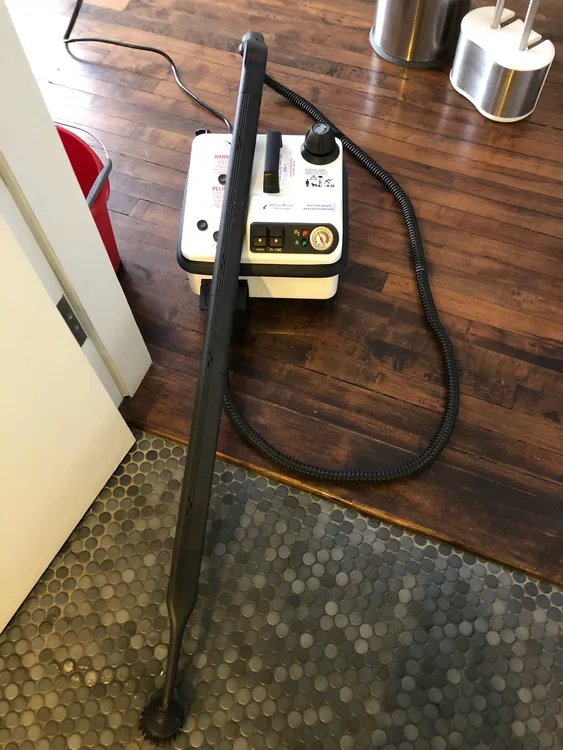 Steam cleaning hardwood and tile during a monthly house cleaning visit in the Triangle, NC — Ever Clean House